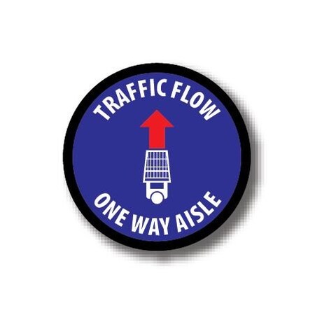 Ergomat 16in CIRCLE SIGNS Traffic Flow One Way Aisle DSV-SIGN 256 #3889 -UEN